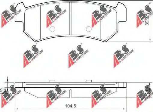 Гальмівні колодки A.B.S. 37461