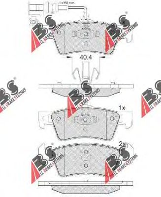 Гальмівні колодки A.B.S. 37494