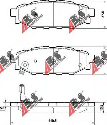 Тормозные колодки A.B.S. 37499