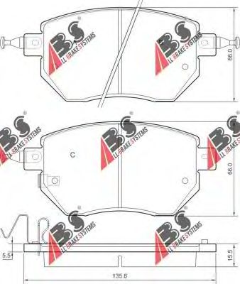 Тормозные колодки A.B.S. 37504