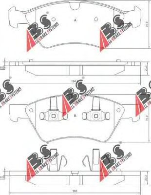 Тормозные колодки A.B.S. 37507