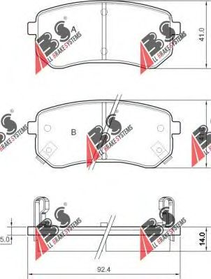 Тормозные колодки A.B.S. 37515