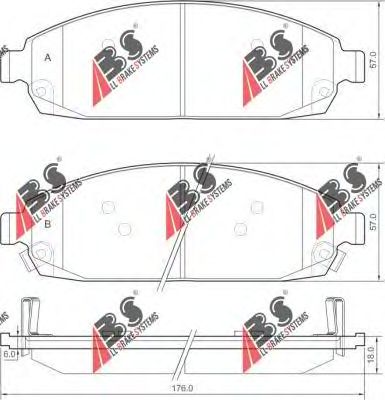 Тормозные колодки A.B.S. 37517