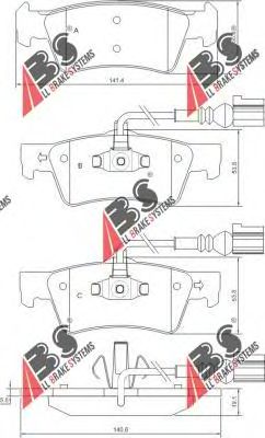 Тормозные колодки A.B.S. 37527