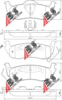 Тормозные колодки A.B.S. 37534
