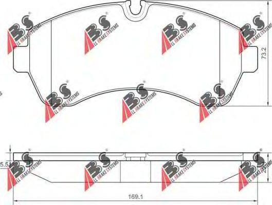 Тормозные колодки A.B.S. 37552
