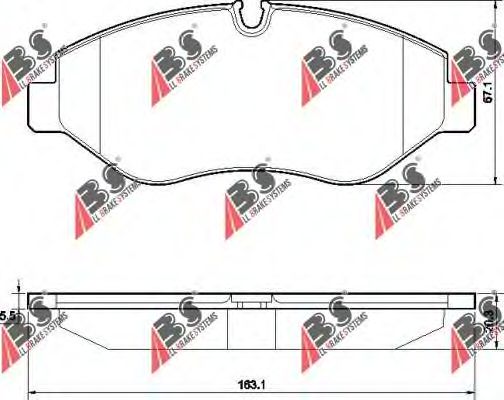 Тормозные колодки A.B.S. 37553