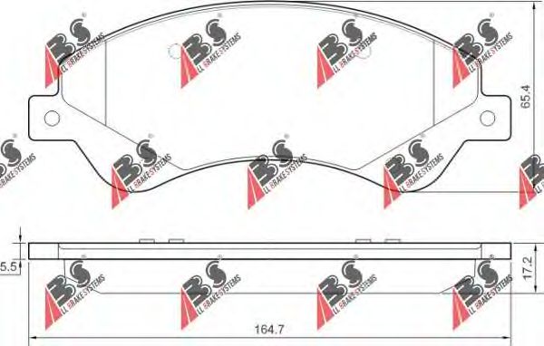Тормозные колодки A.B.S. 37559
