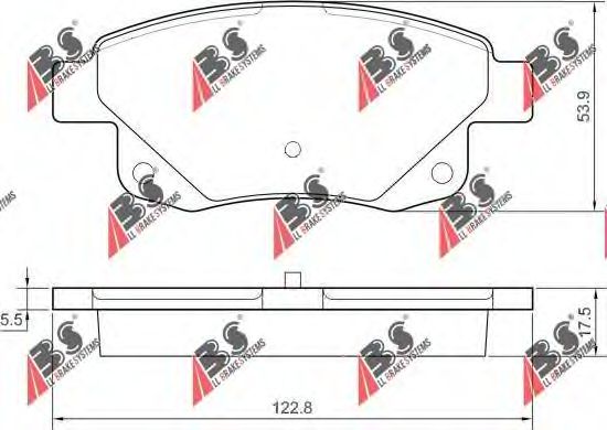 Тормозные колодки A.B.S. 37560