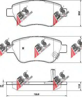 Тормозные колодки A.B.S. 37563