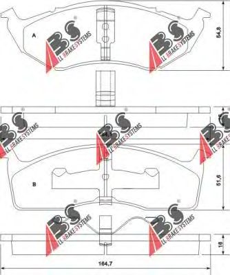 Тормозные колодки A.B.S. 38591