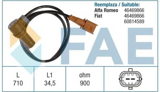Датчик положения коленвала, распредвала FAE 79077