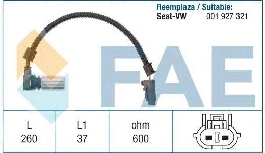 Датчик положения коленвала, распредвала FAE 79086