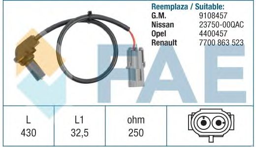 Датчик положения коленвала, распредвала FAE 79184