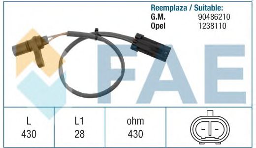 Датчик положения коленвала, распредвала FAE 79190