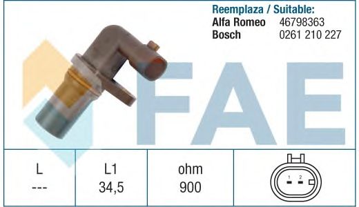 Датчик положения коленвала, распредвала FAE 79200
