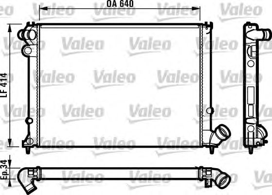 Радіатор, охолодження двигуна VALEO 731382