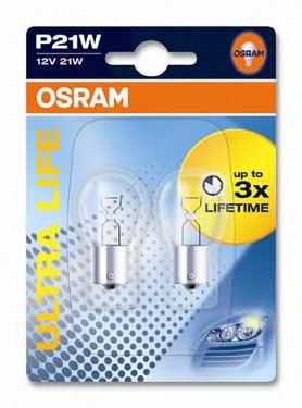 Лампа накаливания OSRAM 7506ULT-02B (фонарь указателя поворота, основная фара, фонарь сигнала торможения/задний габаритный огонь, противотуманная фара, внутреннее освещение)