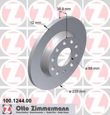 Тормозной диск ZIMMERMANN 100.1244.00