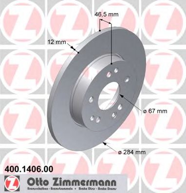 Тормозной диск ZIMMERMANN 400.1406.00