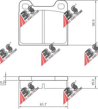 Тормозные колодки A.B.S. 36009