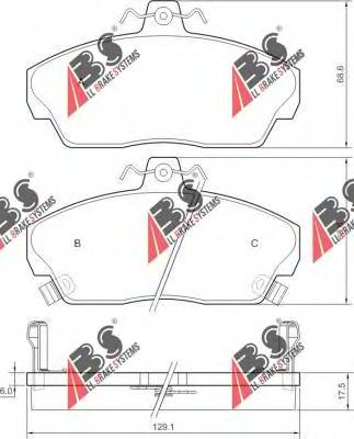 Тормозные колодки A.B.S. 36746