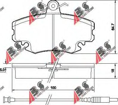 Тормозные колодки A.B.S. 36881