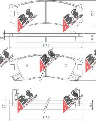 Тормозные колодки A.B.S. 36930