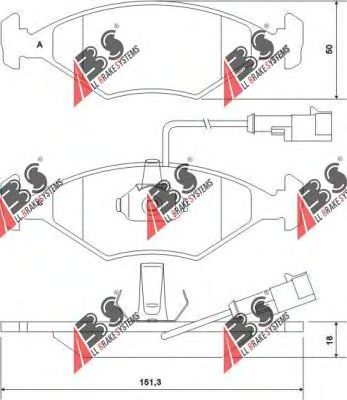 Тормозные колодки A.B.S. 37121
