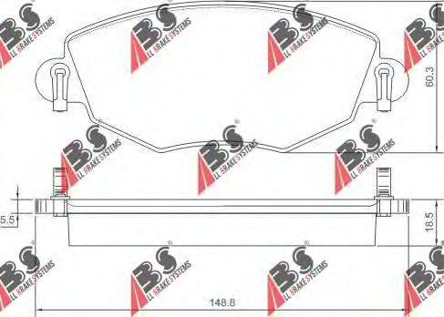 Тормозные колодки A.B.S. 37215