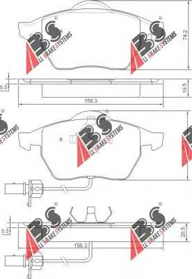 Тормозные колодки A.B.S. 37239