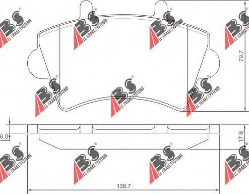 Тормозные колодки A.B.S. 37290