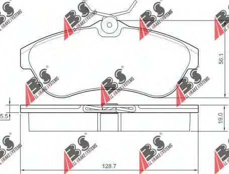 Тормозные колодки A.B.S. 37308