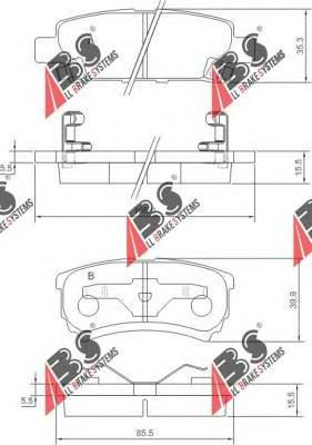 Тормозные колодки A.B.S. 37384