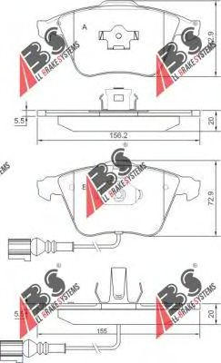 Тормозные колодки A.B.S. 37426
