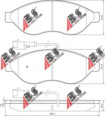 Тормозные колодки A.B.S. 37577