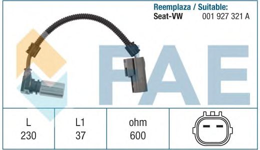 Датчик положения коленвала, распредвала FAE 79085