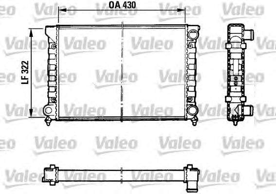 Радіатор, охолодження двигуна VALEO 883869