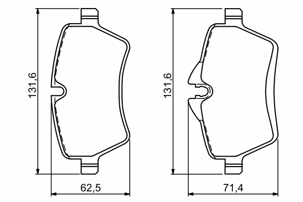 Тормозные колодки BOSCH 0 986 494 168