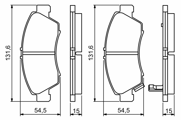 Тормозные колодки BOSCH 0 986 494 299