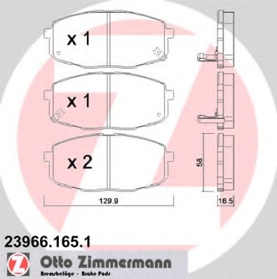 Тормозные колодки ZIMMERMANN 23966.165.1