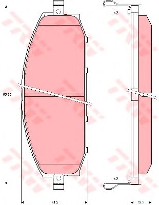 Гальмівні колодки TRW GDB3222