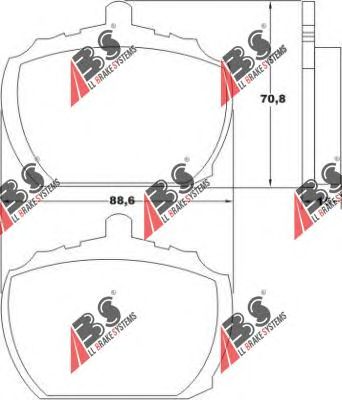 Тормозные колодки A.B.S. 36102