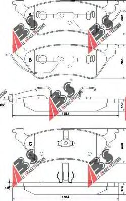 Тормозные колодки A.B.S. 38858