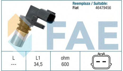 Датчик положения коленвала, распредвала FAE 79091