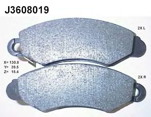 Гальмівні колодки NIPPARTS J3608019