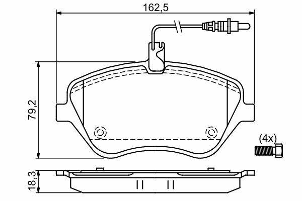 Тормозные колодки BOSCH 0 986 494 098