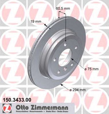 Тормозной диск ZIMMERMANN 150.3433.00