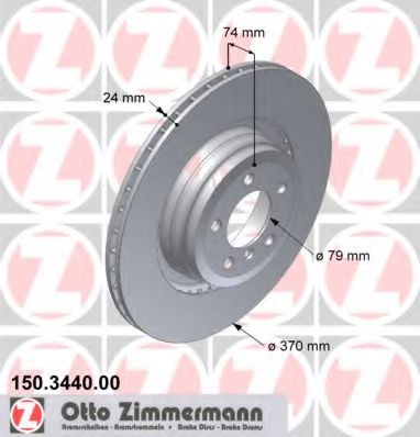Тормозной диск ZIMMERMANN 150.3440.00