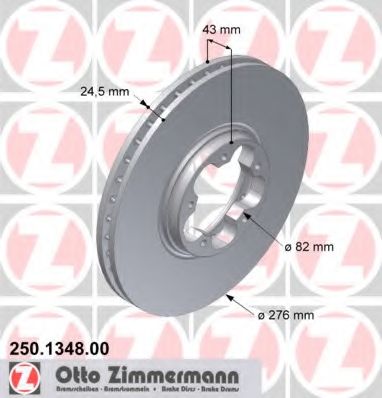 Тормозной диск ZIMMERMANN 250.1348.00